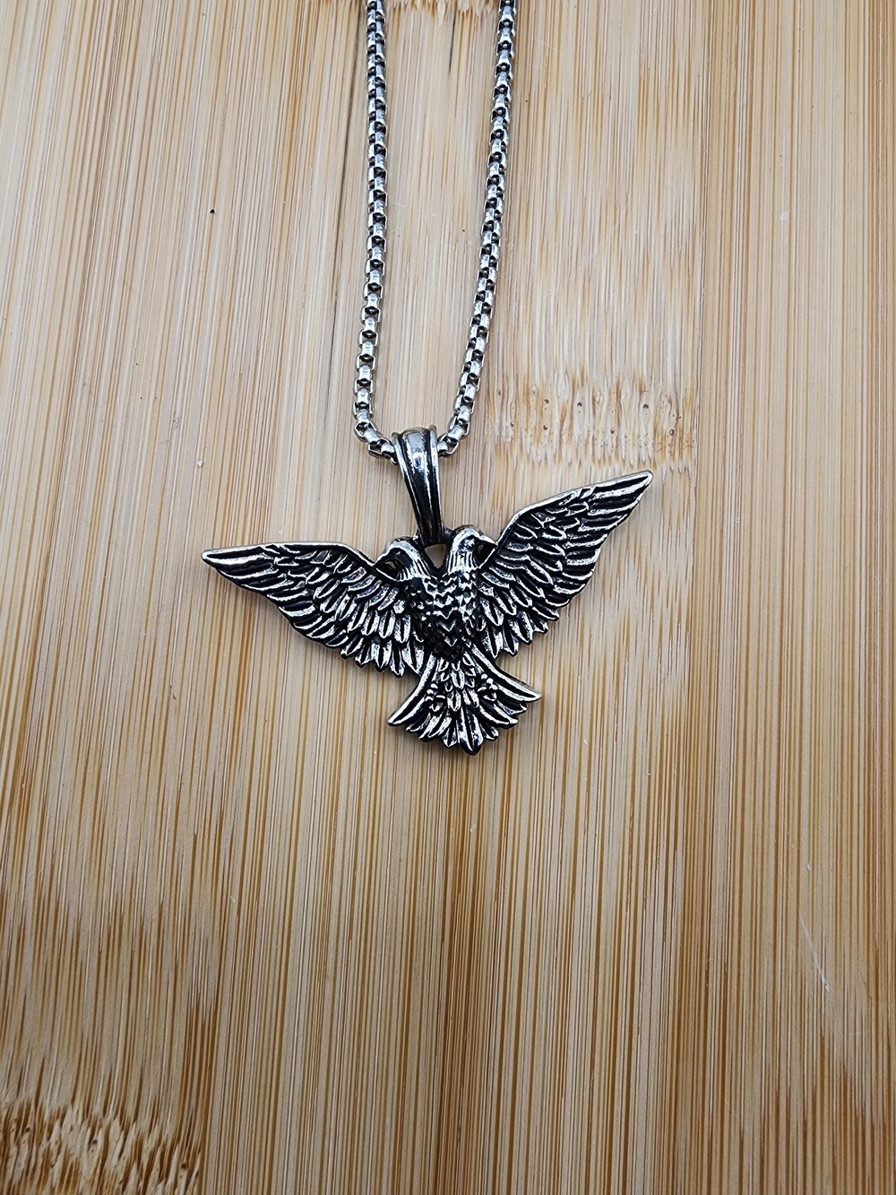 Silver Eagle Pendant Necklace - Unbranded